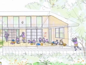 幼児が好きな遊びを始めた保育園の朝の光景です。