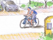 通勤は自転車で。