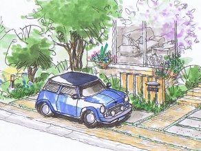・通り庭と車の関係。