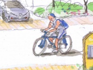・自転車で通勤する人