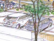 ・集合駐車場での後姿