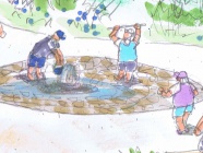 ・石造りの噴水池